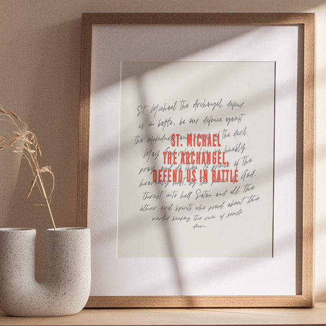 Rua Michael the Archangel Prayer Poster (Criador carregado)