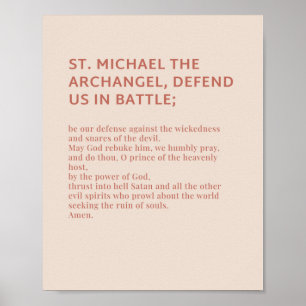 Rua Michael the Archangel Prayer Poster