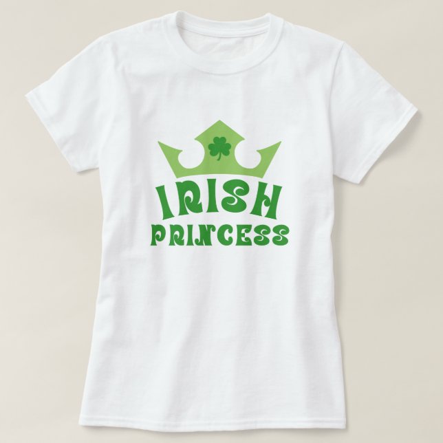 Rua princesa irlandesa. T-Shirt do dia de Patrick (Frente do Design)