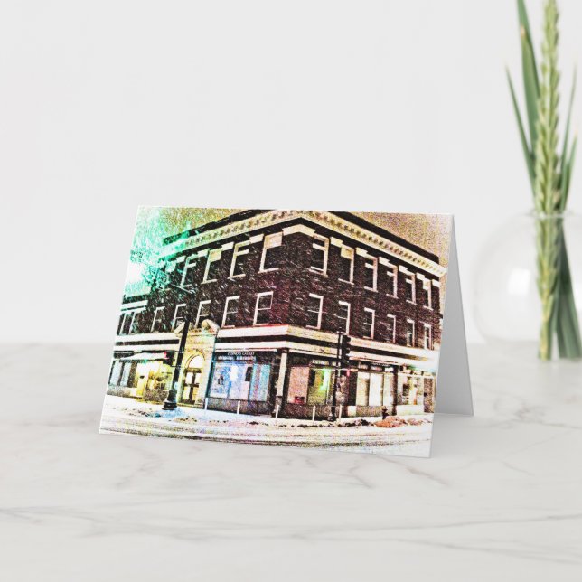 Rua principal de cartão de Natal (vazio) (Frente)