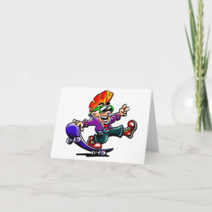 Rua Punk Em Um Cartão De Nota De skate