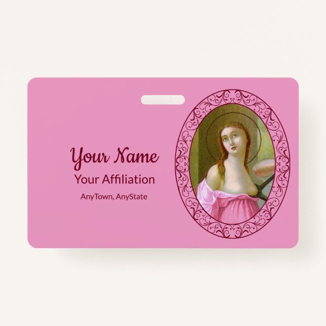 Rua rosa. Agatha (M 003) Crachá 1 (Frente)