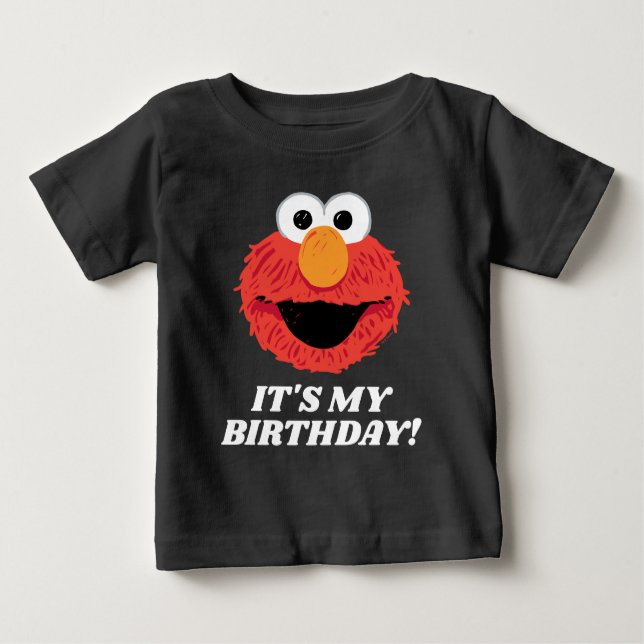 Rua Sésamo | Elmo É a minha camiseta de aniversári (Frente)