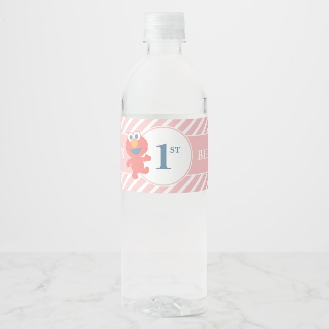 Rua Sésamo | Elmo - Rótulo do Frasco de Aniversári (Frente)