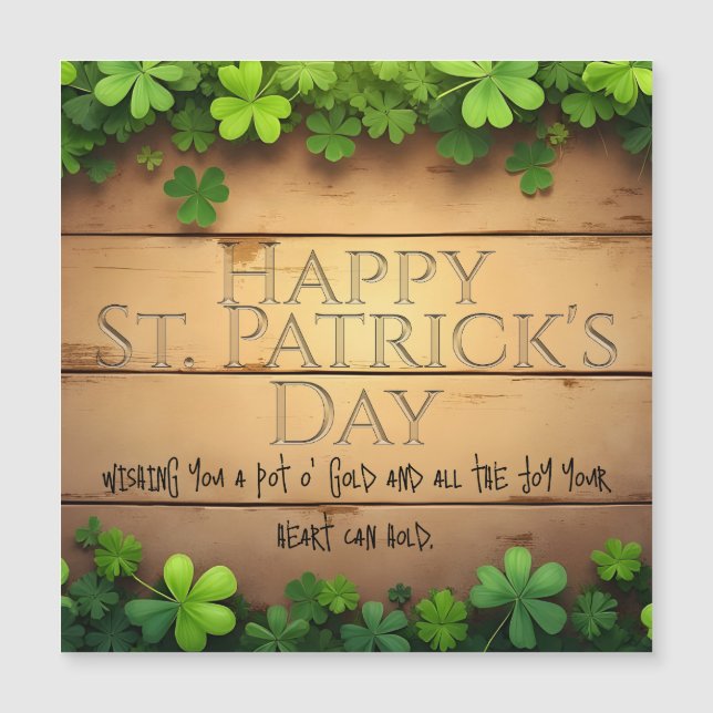 Rua Sortuda. Desejos do Dia de Patrick 🍀 (Frente)