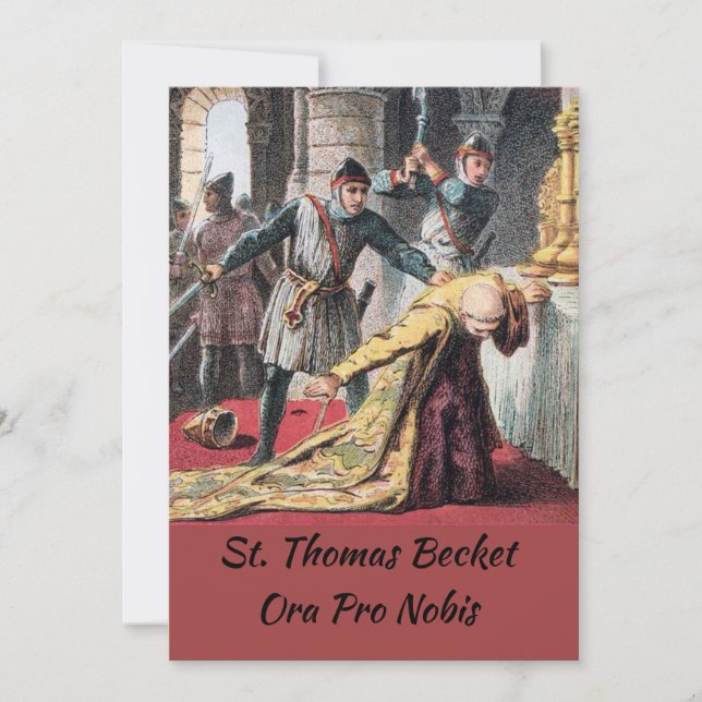 Rua. Thomas Becket Prayer Card (Frente)