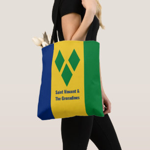 Rua Vincent e Granadinas Bandeira Vincy Tote Bag