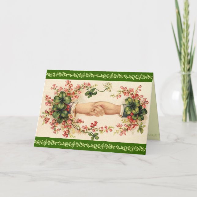 Rua vitoriana. Cartão de Saudação do Dia de Patric (Frente)