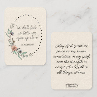 Rua. Zelie Martin Consolation Misriage - Cartão Sa