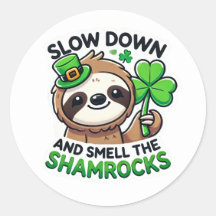 Ruas bonitas, adesivo do Dia do Patrick Shamrock