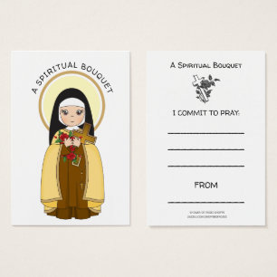 Ruas. Cartão de Oração de Buquê Espiritual de 