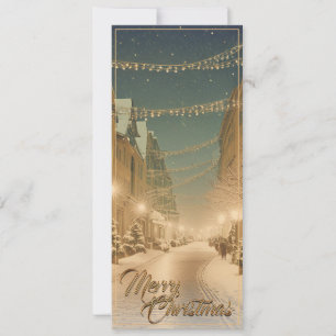 Ruas de Natal cobertas de neve no centro da cidade