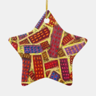 Ruas De Ornamento De Férias No Céu Dourado