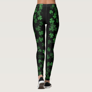 Ruas de Shamrock, leggings do dia de Patrick