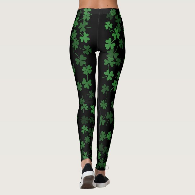 Ruas de Shamrock, leggings do dia de Patrick (Verso)