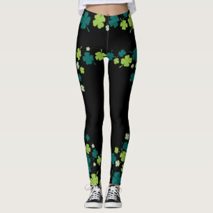 Ruas de Shamrock, leggings do dia de Patrick