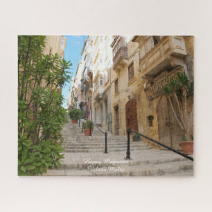 Ruas de Valetta Malta. Quebra-cabeça