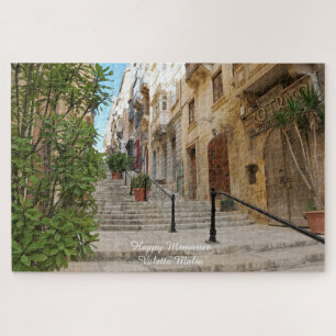 Ruas de Valetta Malta. Quebra-cabeça