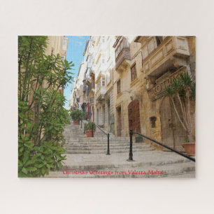 Ruas de Valetta Malta. Quebra-cabeça