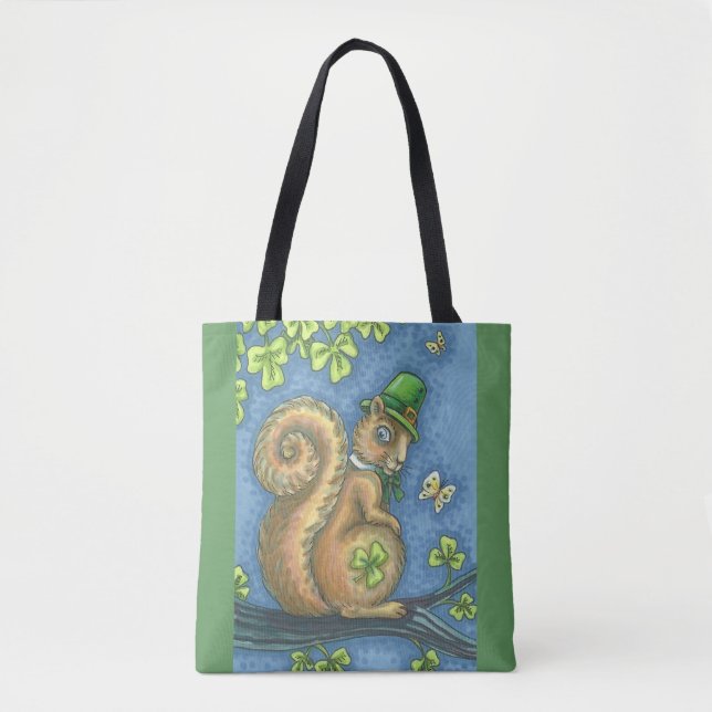 RUAS. DIA DE PATRICK IRISH SQUIRREL TOTE BAG (Frente)