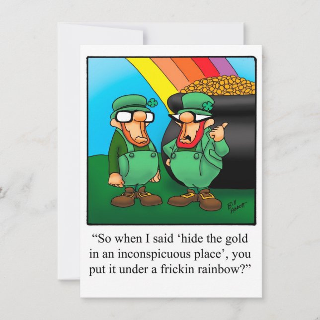 Ruas engraçadas, Convites de festas do Dia de Patr (Frente)