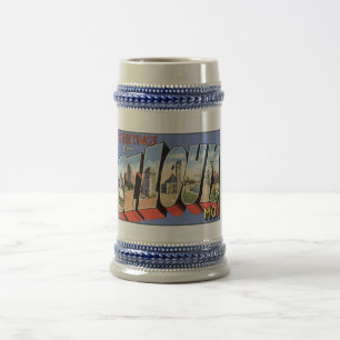 Ruas, Louis, MO Postcard Mugs, Canecas de cerveja