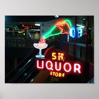 Ruas Poster do Museu Neon de Las Vegas.