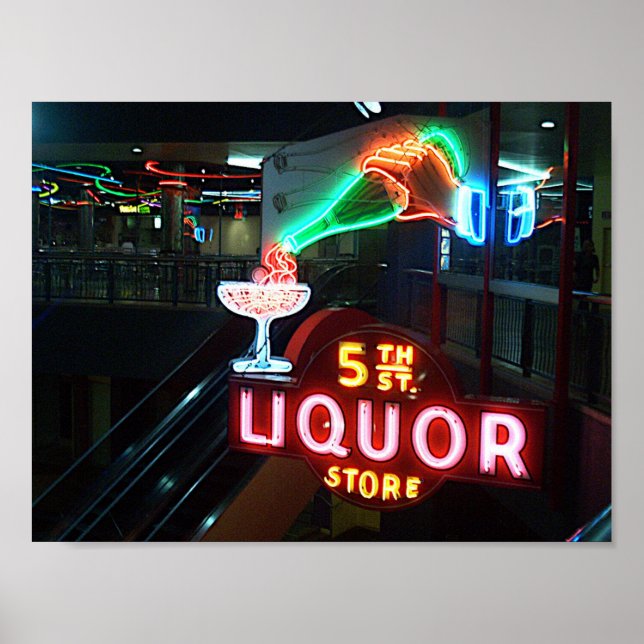 Ruas Poster do Museu Neon de Las Vegas. (Frente)