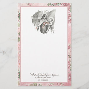 Ruas Religiosas. Cartão Floral para Rosas Católi