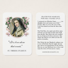 Ruas. Terese da Simpatia de Oração Lisieux Funeral