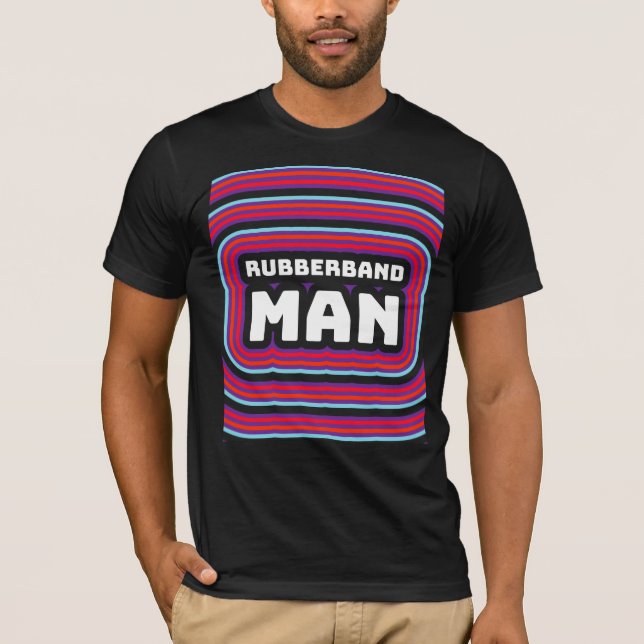 RUBBERBAND MAN MENS 1970S ANIVERSÁRIO T-SHIRTS (Frente)