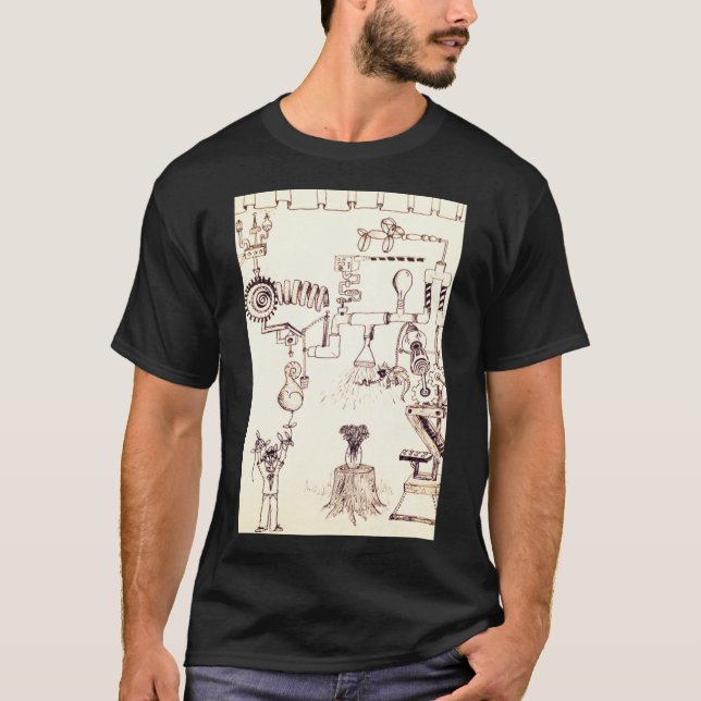 Rube goldberg doodle Classic T-Shirt (Frente)