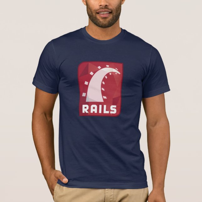 Rubi no t-shirt dos trilhos (marinho) (Frente)