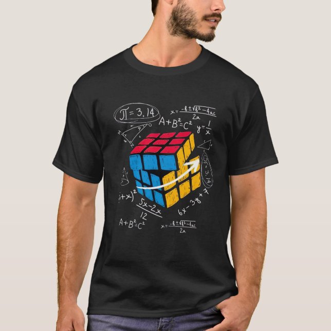 Rubik’s Cube Math Formula T-Shirt  (Frente)