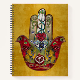 Rubis Romã Coração Vermelho Pássaro Hamsa