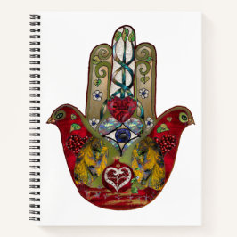 Rubis Romã Coração Vermelho Pássaro Hamsa
