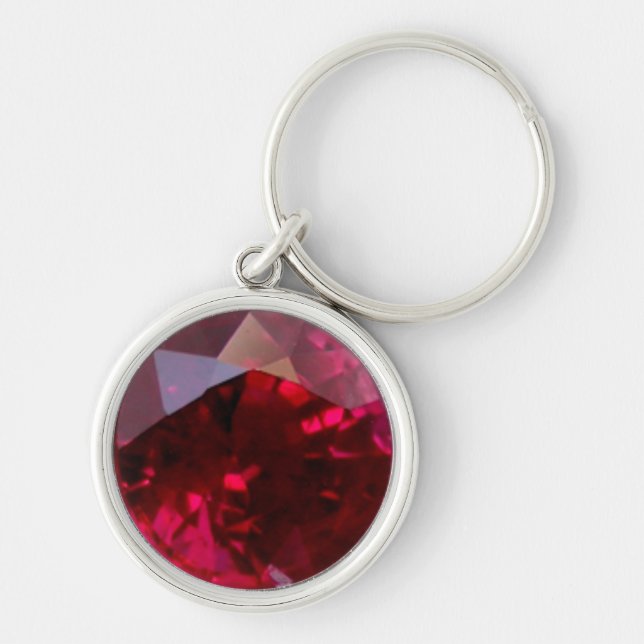 Ruby Gemstone Chaveiro (Frente)