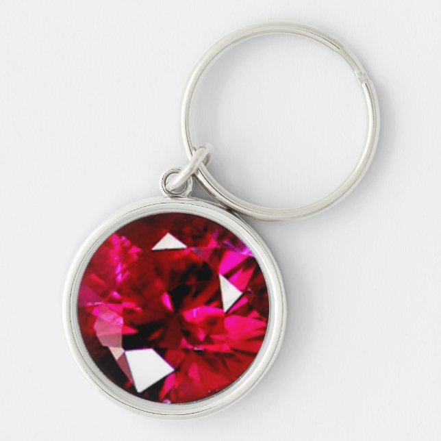 Ruby Gemstone Chaveiro (Frente)