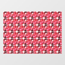 Ruby Gemstone em forma de Octagon julho Birthstone