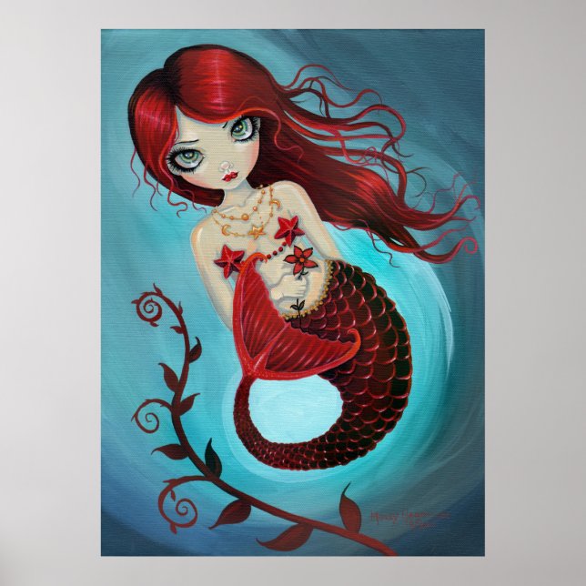 Ruby Mermaid Poster Impressão (Frente)