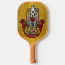 Ruby Pomegranate Heart Bird Hamsa