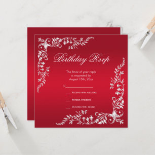 Ruby Red Decoration Birthday RSVP