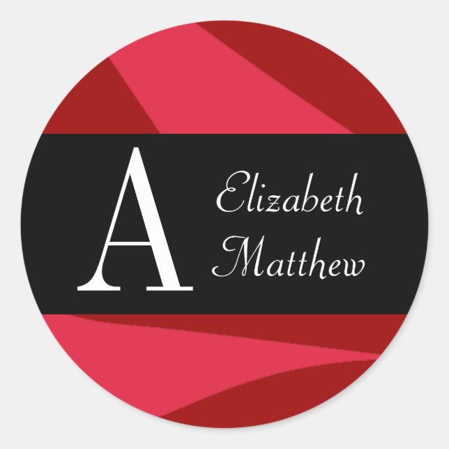 Ruby Red Personalize o adesivo Sobrenome e Nome (Frente)