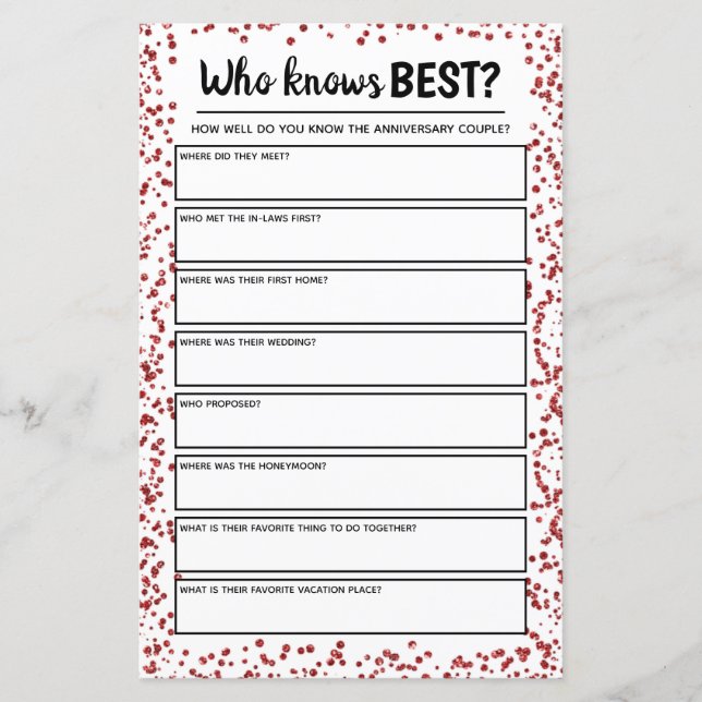 Ruby Wedding Anniversário Party (Frente)