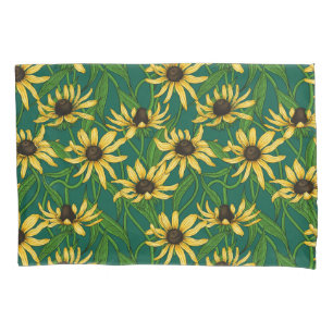 Rudbekia amarela em verde escuro
