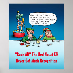 Rude Alf, Poster de Natal do Cartoon Engraçado do