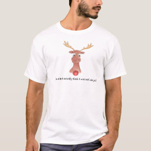 Rudolph o t-shirt cheirado vermelho da rena