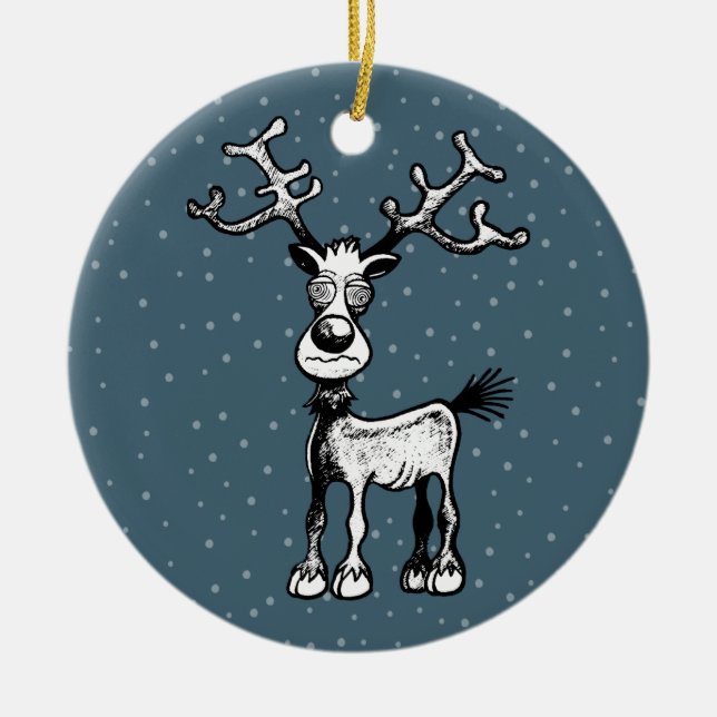 Rudolph, os Enfeites de natal da Reindeer (Frente)