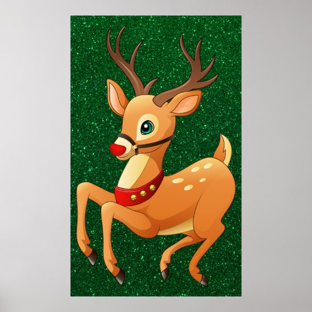 Rudolph Prancing Poster (Frente)
