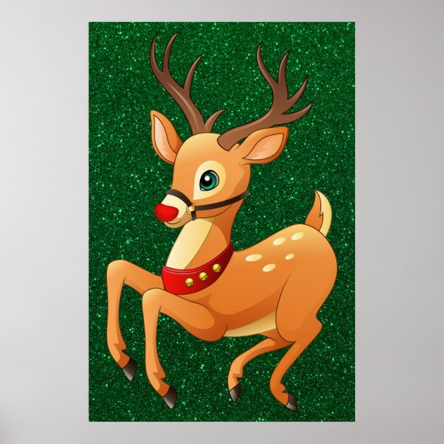 Rudolph Prancing Poster (Frente)